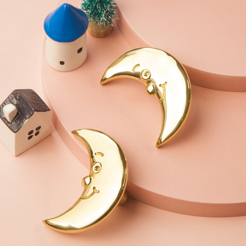 Brass moon star cloud Knobs, nursery room knobs, Furniture knobs, diy drawer pulls , wardrobe Knob, Cabinet Knobs , furniture hardware