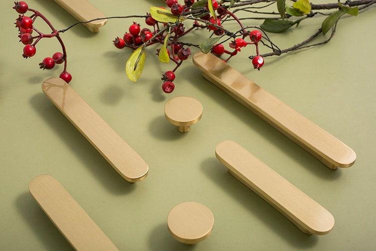 Brass minimalist Cabinet Pulls, modern Drawer Pulls Knobs Brass Handles, Solid Brass Dresser Knobs handle , modern Furniture Hardware