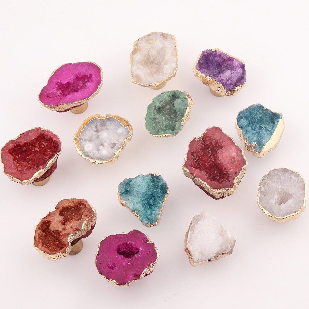 Natural Crystal Cabinet Knobs, drawer pull dresser knobs handle wardrobe Knob, Cabinet Knobs, furniture hardware
