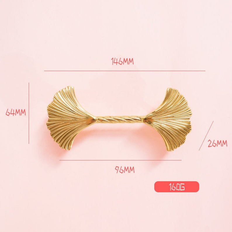 Brass Ginkgo Knobs, Modern Dresser Knobs Handles Knobs Drawer handle Pulls Cabinet Pulls, Wardrobe Knob, Cabinet Knobs ,furniture hardware