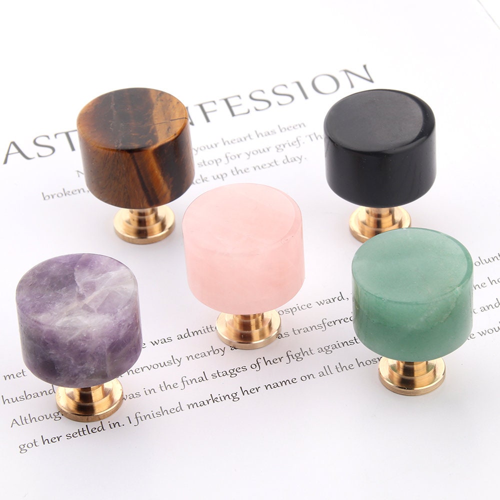 Ore Tiger Eye Crystal Knobs, White Crystal Dresser Knobs, diy drawer pulls , Wardrobe Handle, Cabinet Knobs, furniture hardware