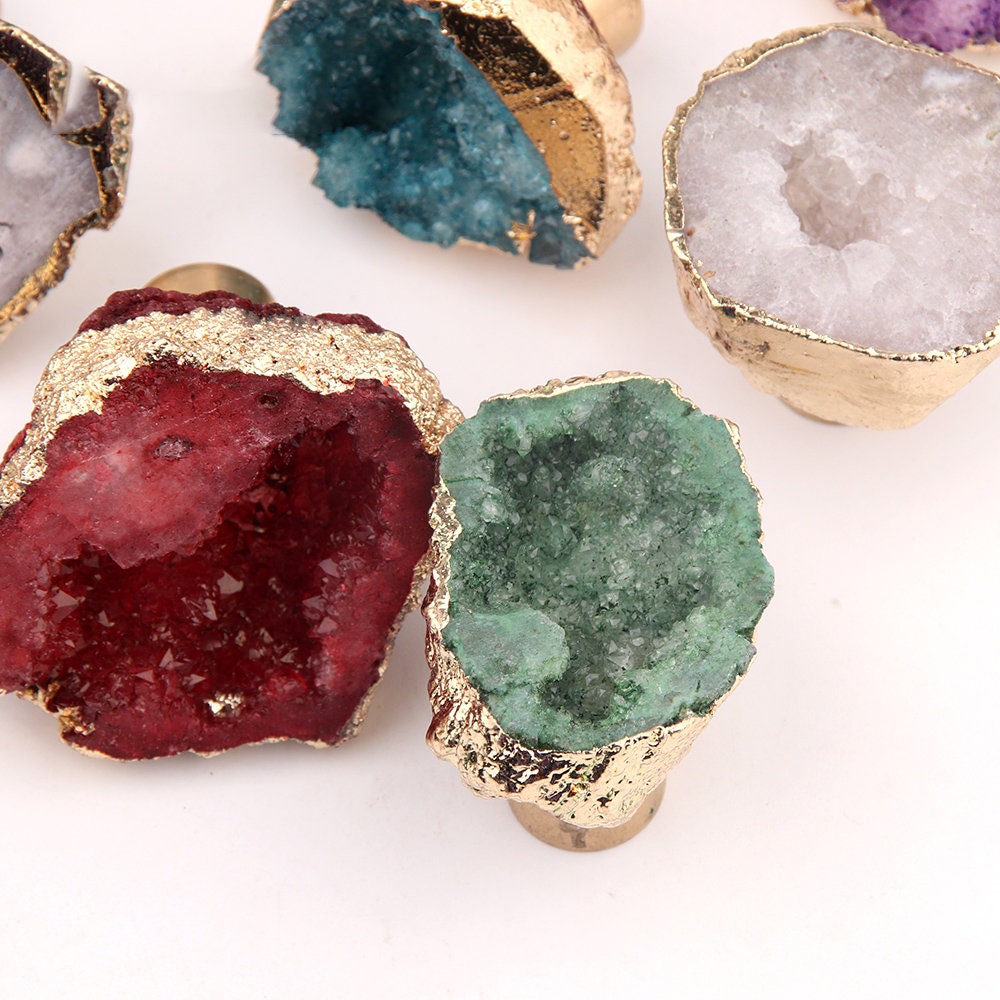 Natural Crystal Cabinet Knobs, drawer pull dresser knobs handle wardrobe Knob, Cabinet Knobs, furniture hardware
