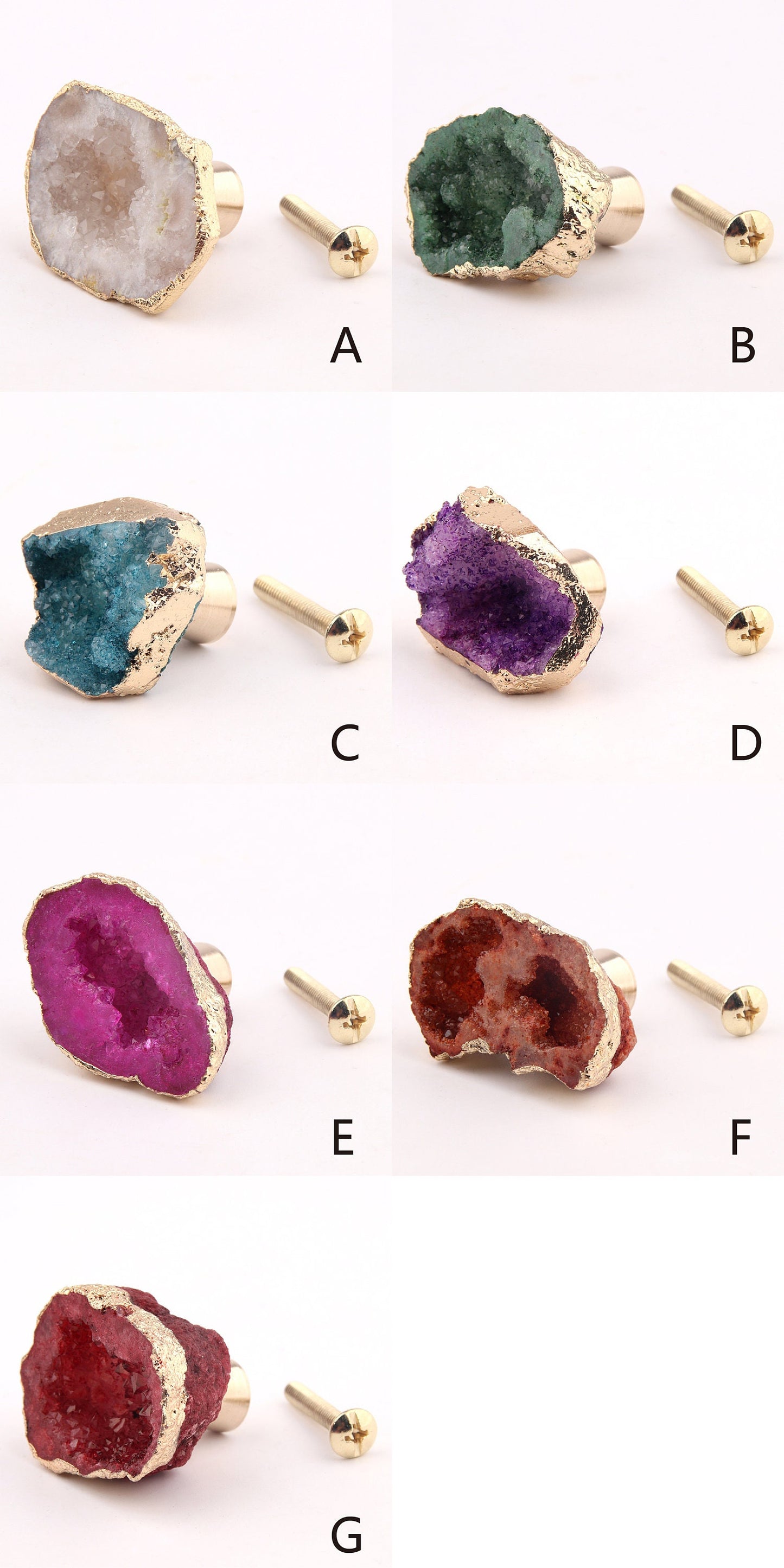 Natural Crystal Cabinet Knobs, drawer pull dresser knobs handle wardrobe Knob, Cabinet Knobs, furniture hardware