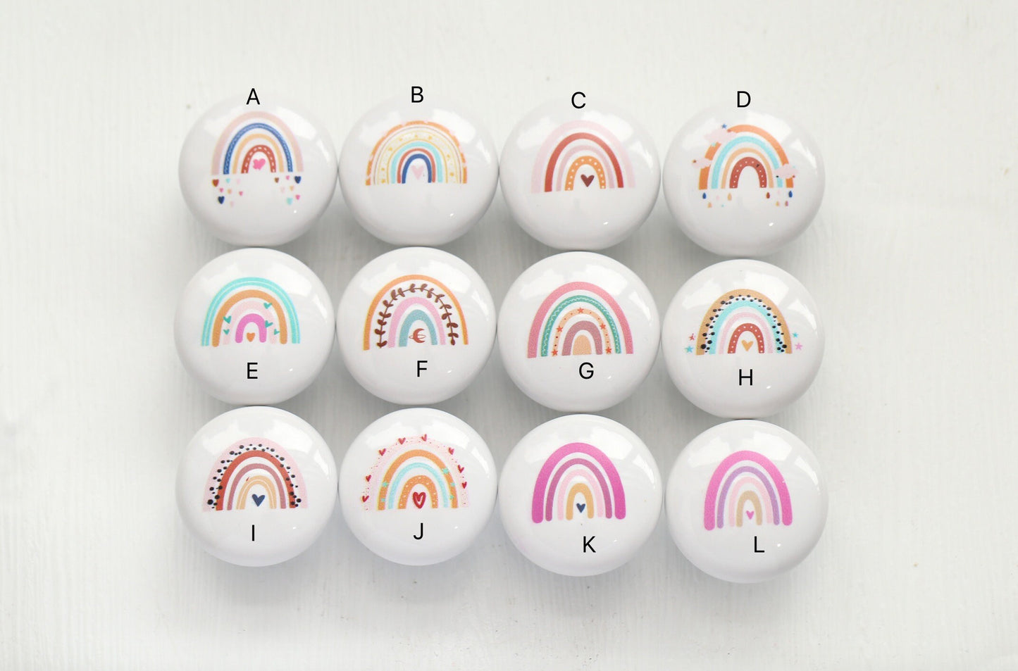 Nursery Drawer Rainbow Knobs Kids Room Cabinet Door Handles, dresser handle Knobs and Pulls furniture Handles cabinet Hardware