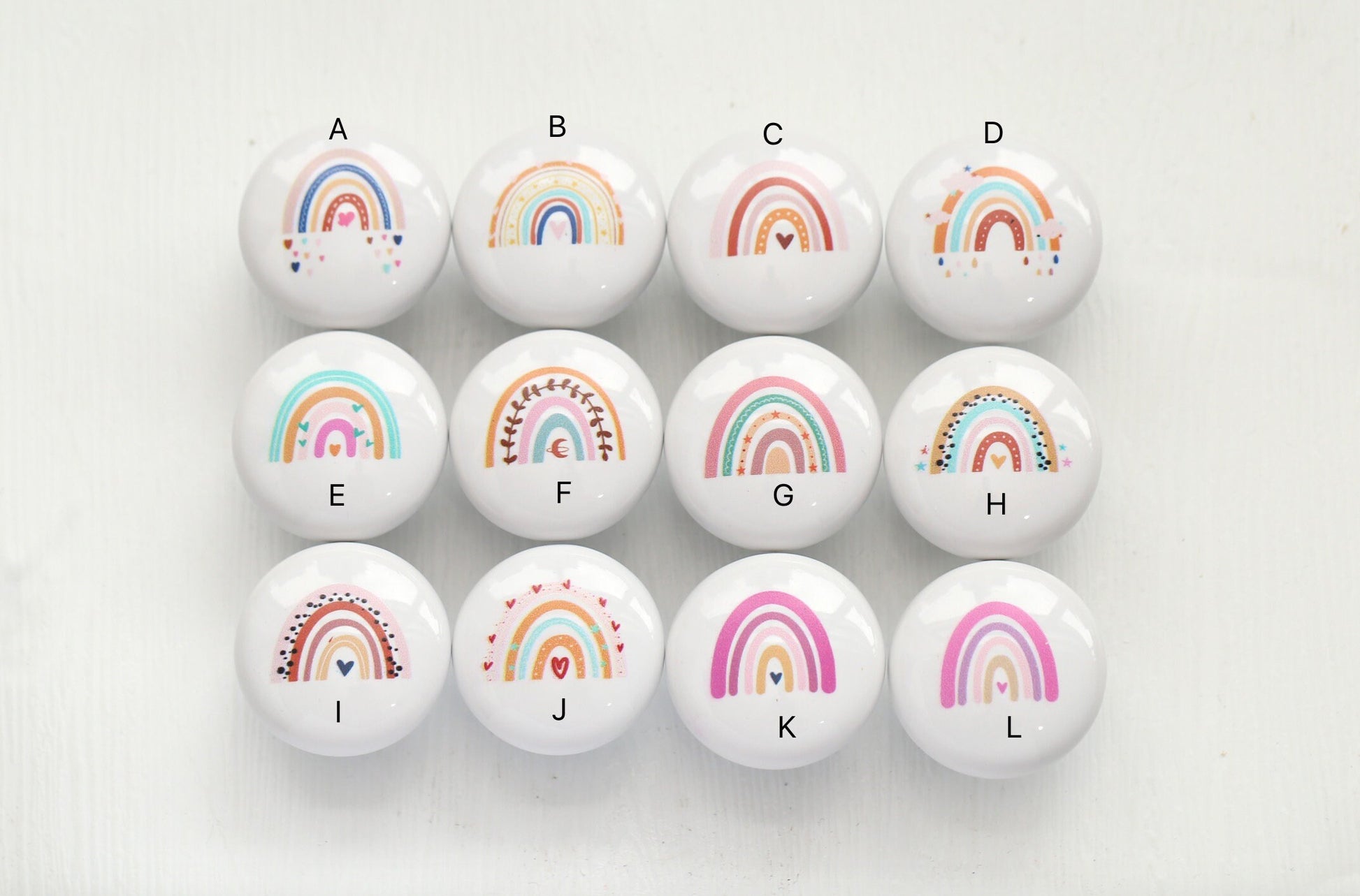 Nursery Drawer Rainbow Knobs Kids Room Cabinet Door Handles, dresser handle Knobs and Pulls furniture Handles cabinet Hardware