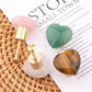 Nature Tiger Eye Single Knobs, Heart Shape Dresser Knobs, Rose quartz diy drawer pulls , Wardrobe Handle, Cabinet Knobs , furniture hardware