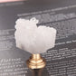 White Crystal with Brass Base Knobs, Crystal bud Handle drawer pulls handle knob, Wardrobe Handle, furniture hardware