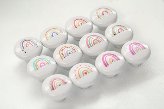 Nursery Drawer Rainbow Knobs Kids Room Cabinet Door Handles, dresser handle Knobs and Pulls furniture Handles cabinet Hardware