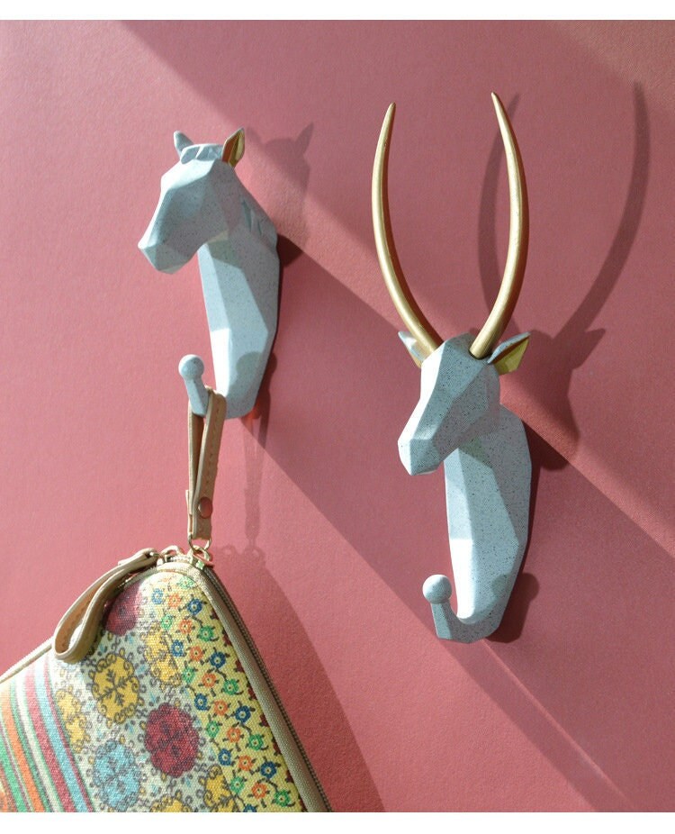 Moose Nordic Wall Hooks, Decorative Coat Hook, Elephant animal Wall Hook, bag hanger hook, Bedroom Towel Wall Hook Coat Hangers Rack