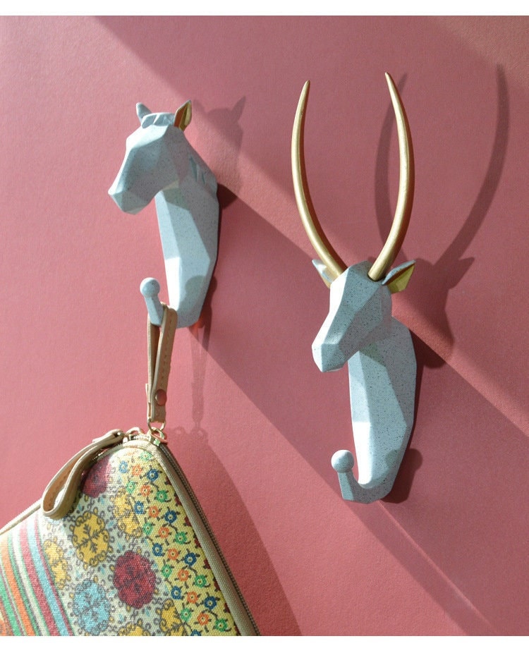 Animal Nordic Wall Hooks, Decorative Coat Hook, Elephant Moose Wall Hook, bag hanger hook, Bedroom Towel Wall Hook Coat Hangers Rack