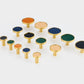 Leather Brass Drawer Knobs, Round Cabinet Pulls Knobs leather Handles, Solid Brass Dresser Knobs handle, Furniture Handles Knobs Pulls
