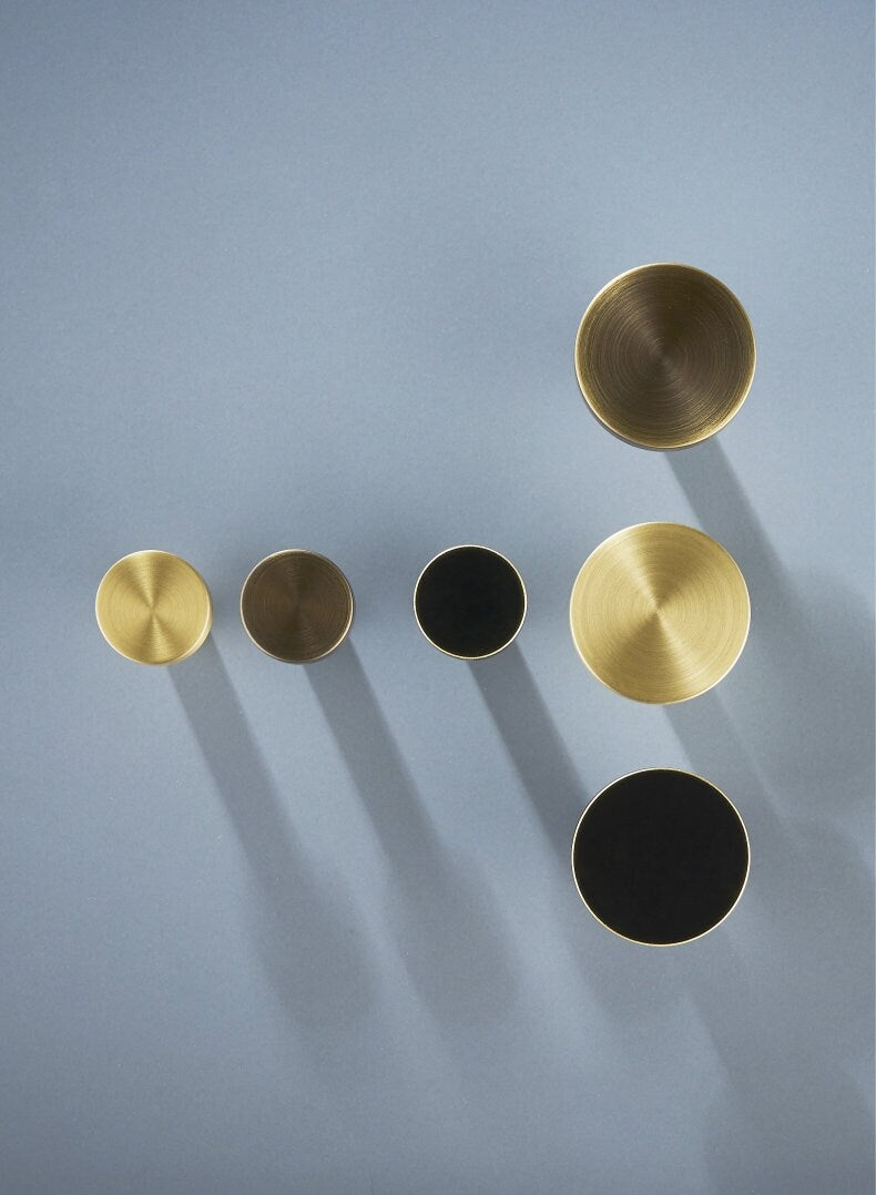 Soild Brass Cabinet Knob, Minimalist Drawer Pulls Knobs Handles, Gold Dresser round Knobs handle, modern Furniture Hardware
