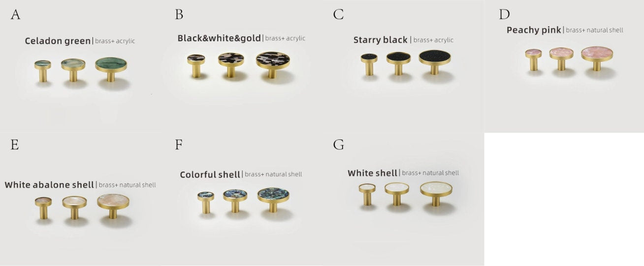 Shell Cabinet Pulls Knobs Handles, Dresser handle knob, Modern Brass Drawer Knob, Wardrobe Cabinet Pull Handle, modern Furniture Hardware