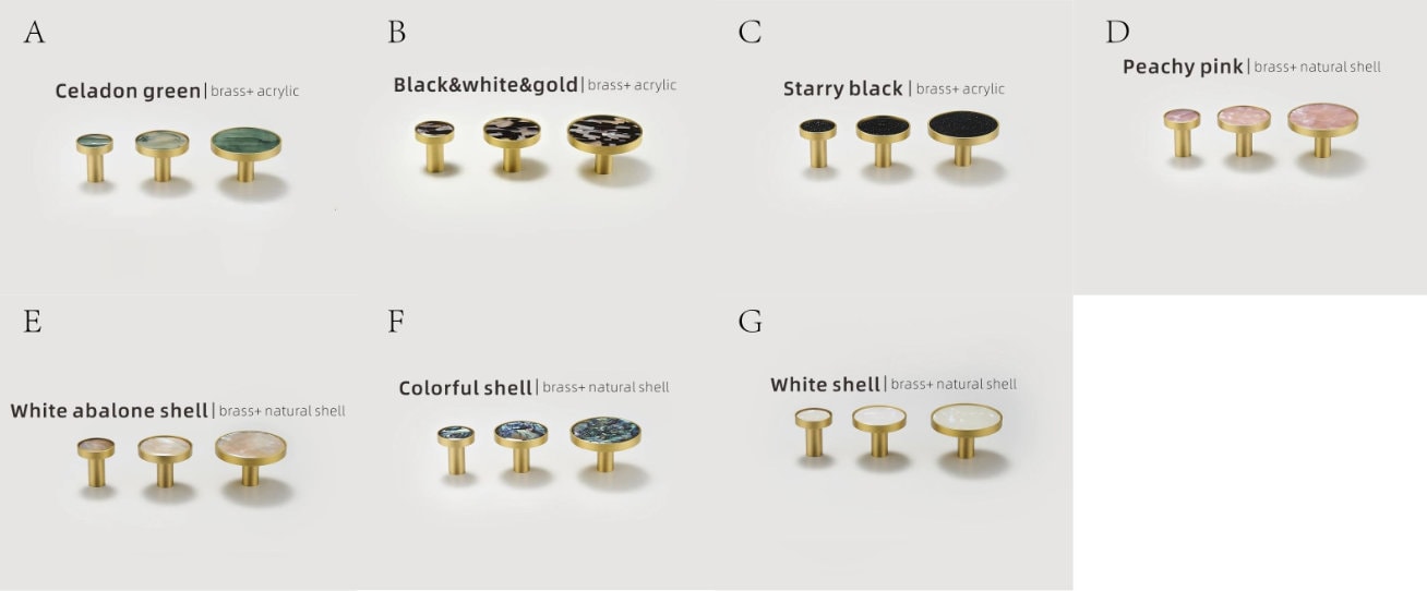Modern Brass Drawer Knob, Shell Cabinet Pulls Knobs Handles, Wardrobe Cabinet Pull Handle, modern Furniture Hardware