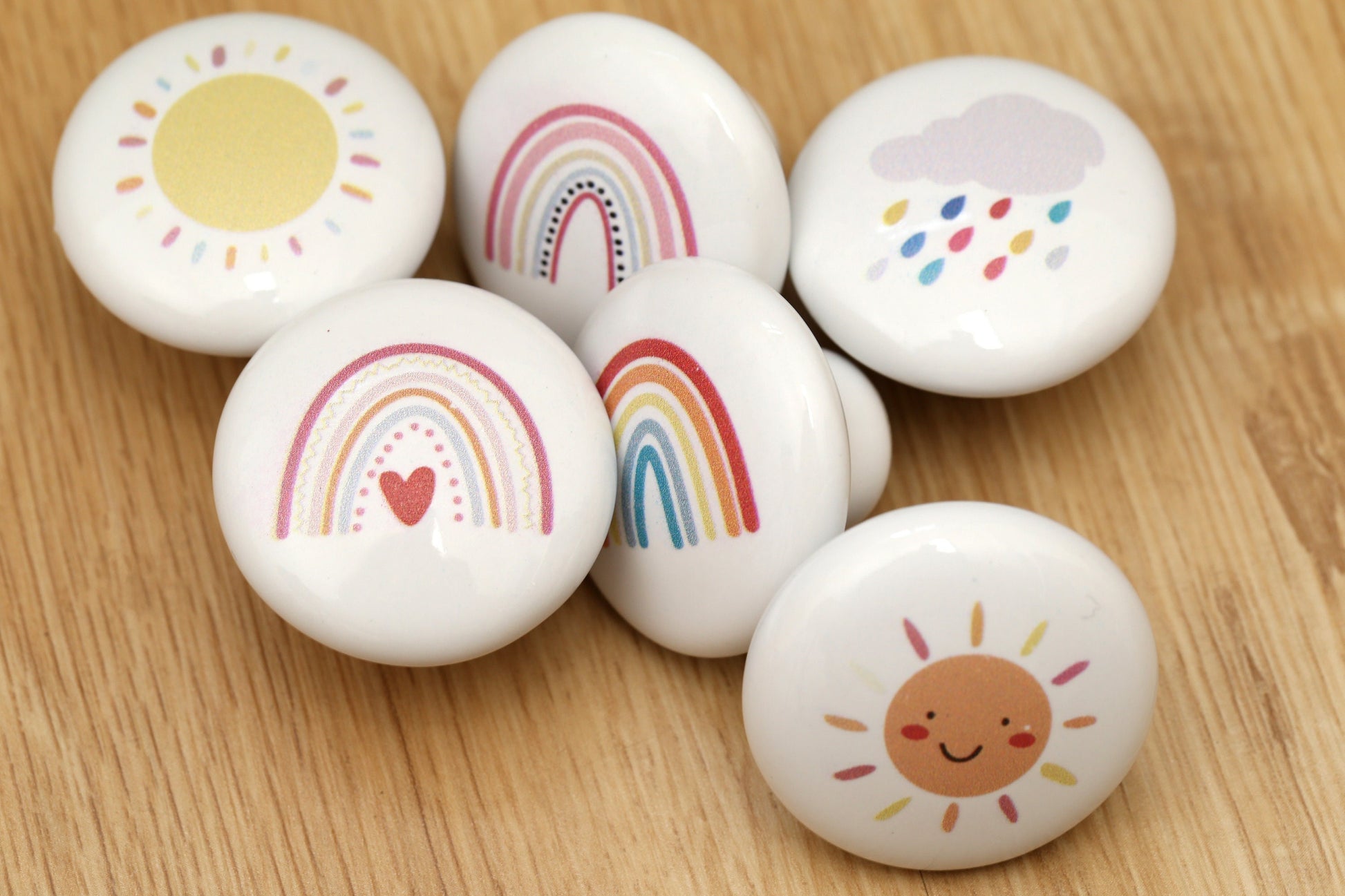 Rainbow nursery drawer Knobs kids room Cabinet Door Handles sun drawer Knobs and Pulls furniture Handles cabinet Hardware