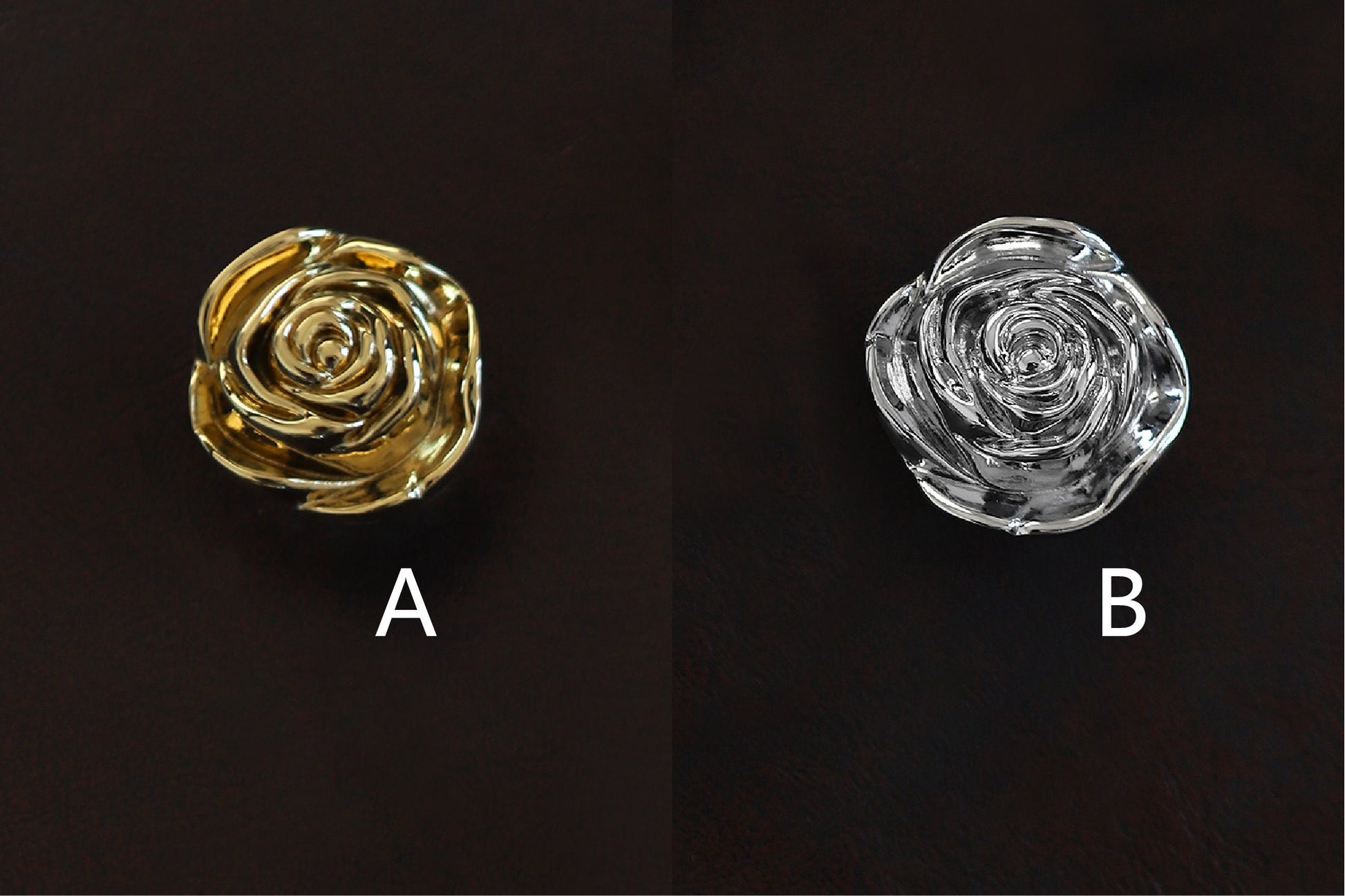 Gold Silver Rose drawer pulls Knobs QubicHomeware Gold Silver Rose drawer pulls Knobs QubicHomeware