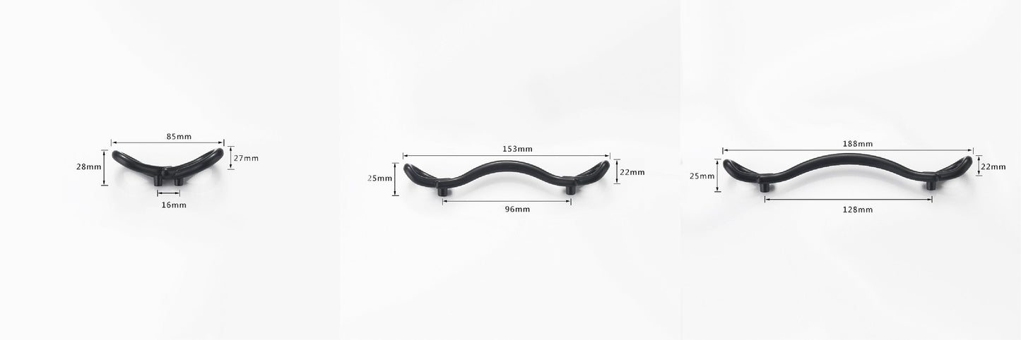 Elegant Black Drawer Knobs Handles Pulls, Black Bow Dresser Knob Pulls, Modern bow Drawer knob, Kitchen Handle knob, Door Pulls Handles