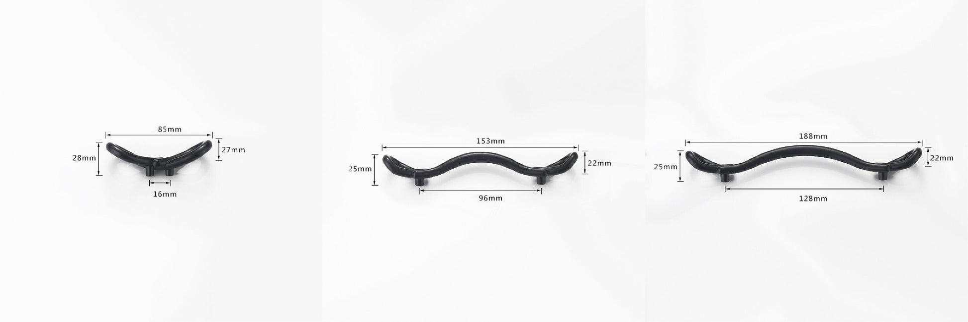 Elegant Black Drawer Knobs Handles Pulls, Black Bow Dresser Knob Pulls, Modern bow Drawer knob, Kitchen Handle knob, Door Pulls Handles