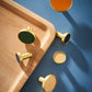 Leather Brass Drawer Knobs, Round Cabinet Pulls Knobs leather Handles, Solid Brass Dresser Knobs handle, Furniture Handles Knobs Pulls