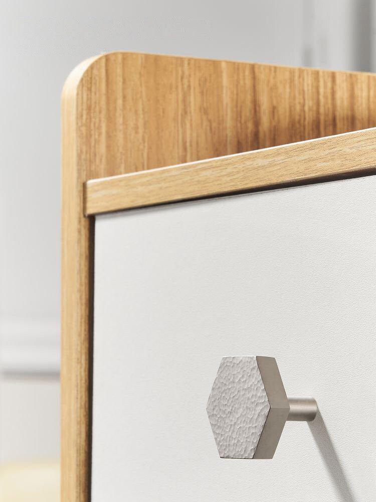 Silver Round Hexagon Drawer Knob/ Hammered Cabinet Pulls Knobs Handles, Dresser round Knobs handle, modern Furniture Hardware