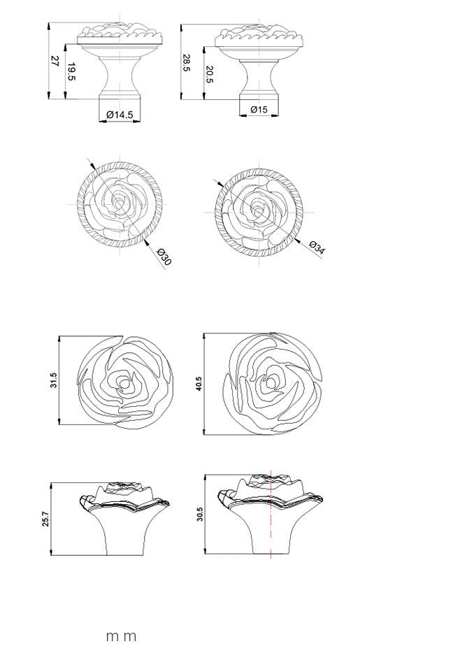 Gold Silver Rose drawer pulls Knobs, decorative art room, wardrobe Knob, Cabinet Knobs Pulls Handles, furniture knobs hardware