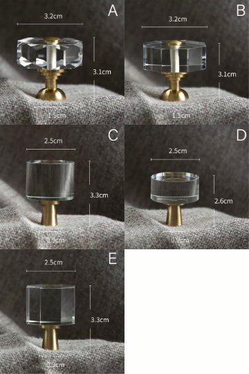 Brass Crystal Knob, Glass Single Hole Drawer Handles, diy drawer pulls handle knob, Wardrobe Cabinet Handle Knobs, furniture hardware