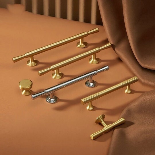 Soild Brass Cabinet Pulls handles, Gold Drawer knobs Handles, Gold Dresser Knobs handle, Wardrobe Pull Handle,Modern Furniture Hardware