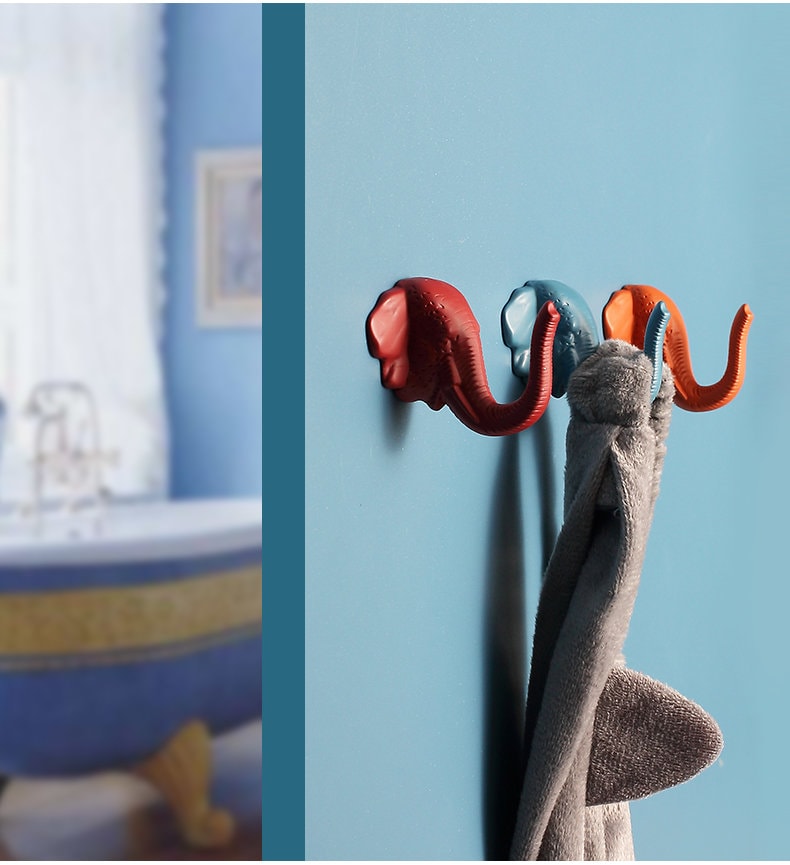 Elephant Wall Hook, Animal Wall Hooks, Decorative Coat Hook, bag hanger hook, Stylish Hooks, Bedroom Towel Wall Hook Coat Hangers Rack