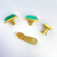 Malachite pattern Brass Drawer Knobs, Brushed brass Dresser Knobs Handles Cabinet handle knob Pulls, Wardrobe handle, furniture hardware