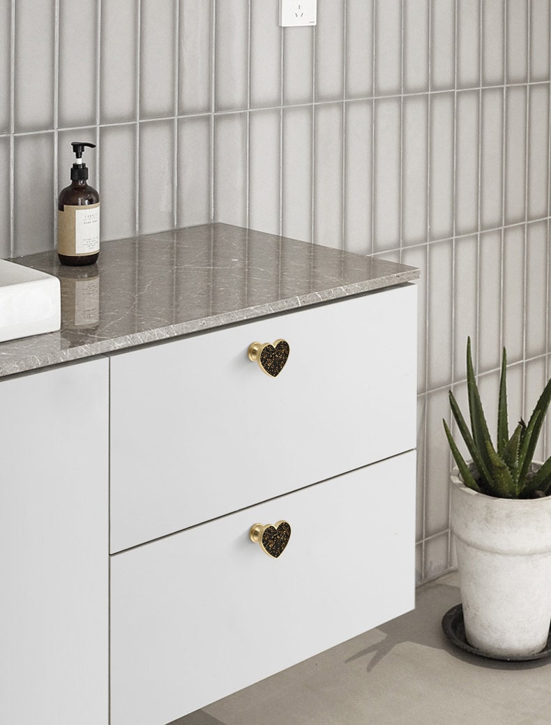 Clover Dresser Knobs handle, Brushed gold Cabinet Pulls, Drawer Pulls Knobs Handles, Cabinet door Pulls Handles,Bedroom Handle Wardrobe Knob