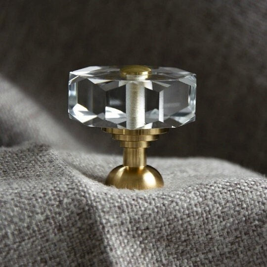 Brass Crystal Knob, Glass Single Hole Drawer Handles, diy drawer pulls handle knob, Wardrobe Cabinet Handle Knobs, furniture hardware