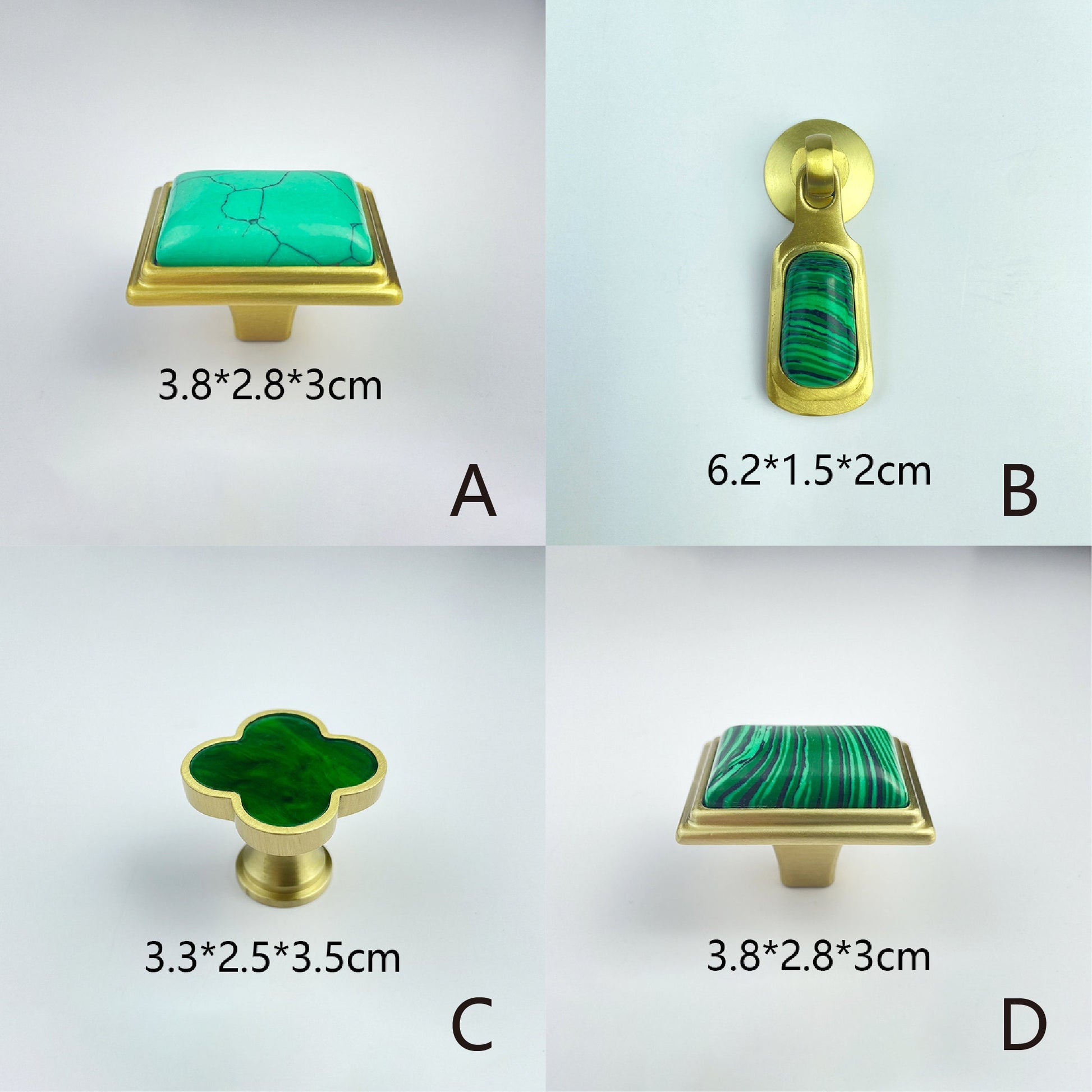 Malachite pattern Brass Drawer Knobs, Brushed brass Dresser Knobs Handles Cabinet handle knob Pulls, Wardrobe handle, furniture hardware