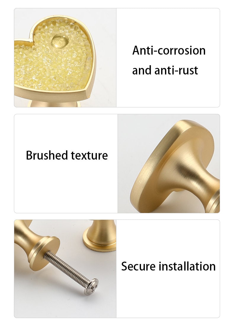 Clover Dresser Knobs handle, Brushed gold Cabinet Pulls, Drawer Pulls Knobs Handles, Cabinet door Pulls Handles,Bedroom Handle Wardrobe Knob