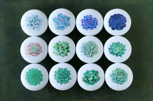 Plant ceramics drawer Handle Knobs/ greenhouse Cabinet handle knob/ Drawer handle knob/ Door pulls/ Wardrobe pulls/ Kitchen knobs