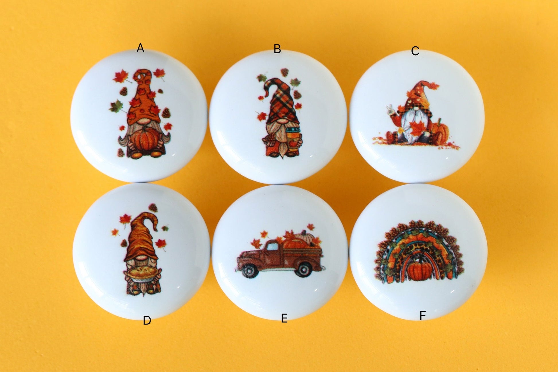 Little man ceramics drawer Handle Knobs, Pumpkin handle knob, nursery room Cabinet handle knob, Kitchen Door Handles, furniture Handles