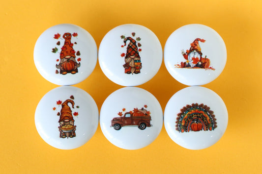 Little man ceramics drawer Handle Knobs, Pumpkin handle knob, nursery room Cabinet handle knob, Kitchen Door Handles, furniture Handles