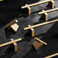 Geometric Square Wardrobe Pull Knobs, Golden Dresser Knobs Handles, Gold Drawer handle Pulls Cabinet Pulls Knobs, Furniture hardware