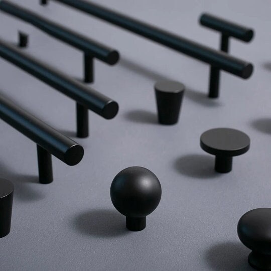 Matte black Door Handles, Modern Cabinet Handles Pull, Drawer Dresser Pulls Knobs Handles, Wardrobe Knobs handle, Kitchen Handle knob