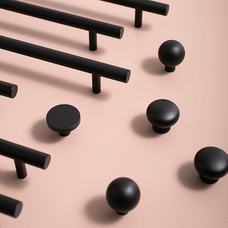Frosted matte black handle, Modern Cabinet Pulls Handles Pull, Drawer Knobs Dresser Handles, Wardrobe Knobs handle, black drawer pulls