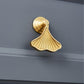 2PCS Solid Brass Ginkgo Knobs, leave drop knobs, DIY drawer dresser pulls, Furniture knobs, wardrobe Cabinet Knobs Furniture hardware