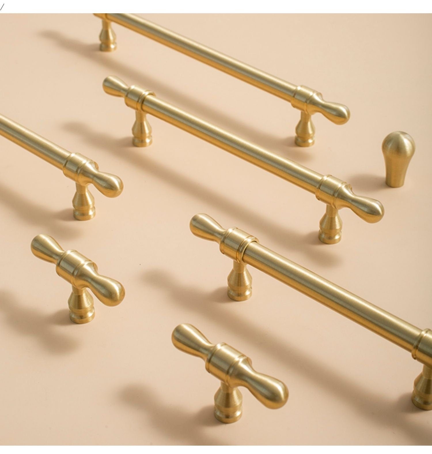 Brushed Brass Drawer Pulls, Pure Brass Cabinet Pulls Knobs Handles, Brass Dresser Knobs handle, Kitchen Handles, Wardrobe handle Door pull