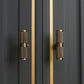 Antique Brass Knurled Cabinet Handles Pull, Satin Brass Furniture Door Handles Drawer Dresser Pulls Knobs Handles Kitchen knob wardrobe pull