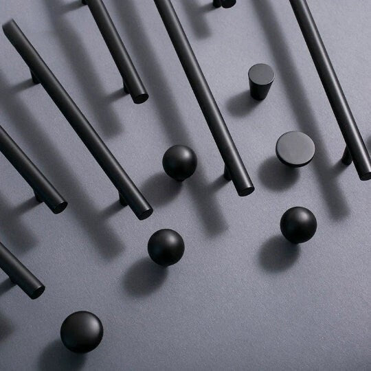 Matte black Door Handles, Modern Cabinet Handles Pull, Drawer Dresser Pulls Knobs Handles, Wardrobe Knobs handle, Kitchen Handle knob
