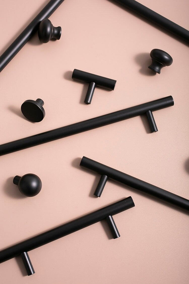 Frosted matte black handle, Modern Cabinet Pulls Handles Pull, Drawer Knobs Dresser Handles, Wardrobe Knobs handle, black drawer pulls