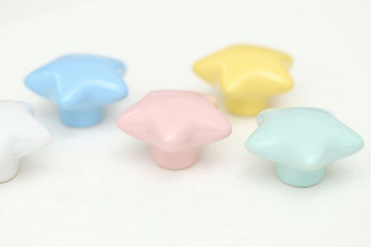 Lovely Star drawer Knobs kids room Cabinet Door Handles nursery drawer Knobs and Pulls furniture Handles cabinet Hardware