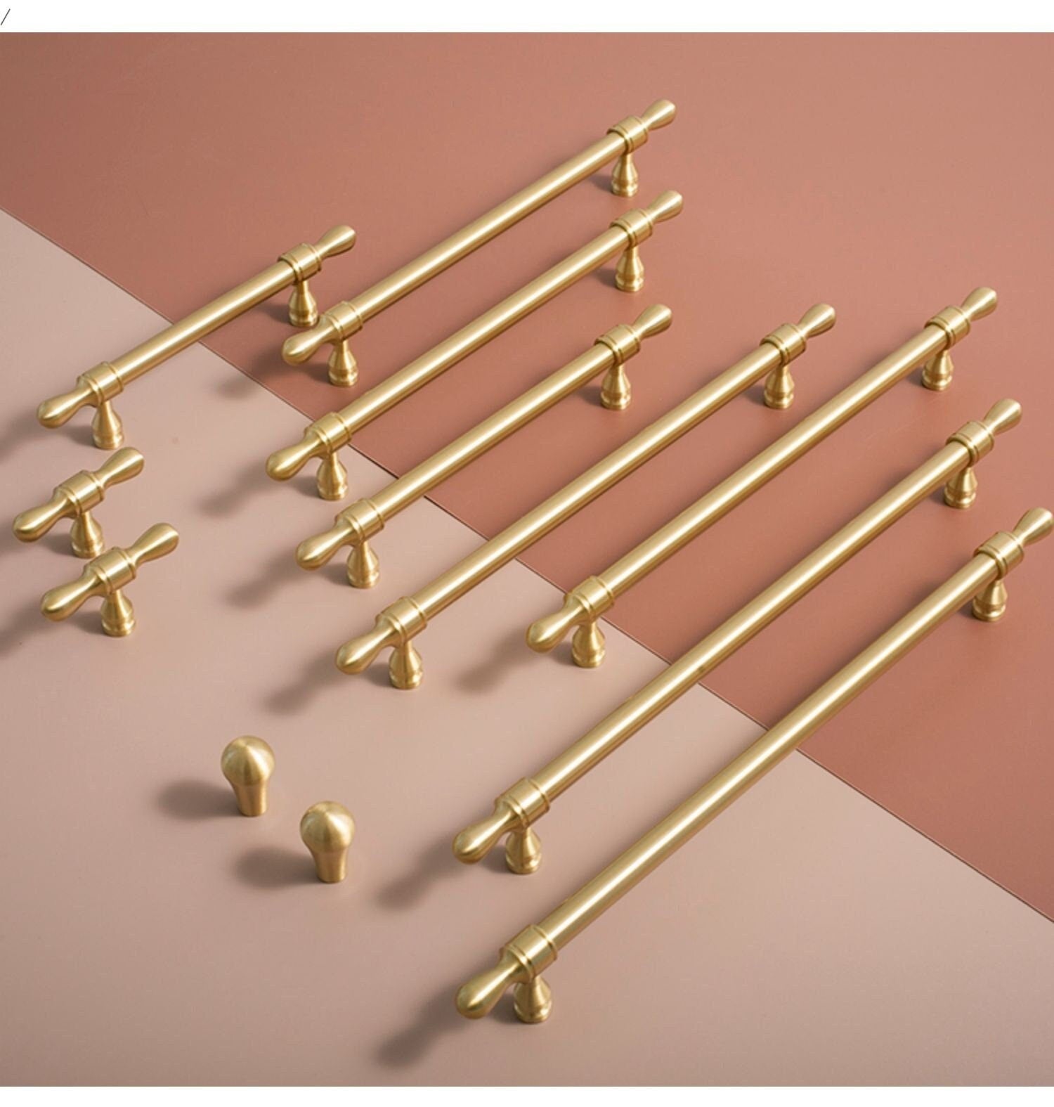 Brushed Brass Drawer Pulls, Pure Brass Cabinet Pulls Knobs Handles, Brass Dresser Knobs handle, Kitchen Handles, Wardrobe handle Door pull