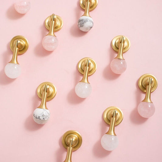 Brass Crystal Drop Drawer Knobs Pulls Dresser Knobs, Modern Pendant Pull Handles, Wardrobe Handle Cabinet Knobs, Furniture Handles Knob Pull
