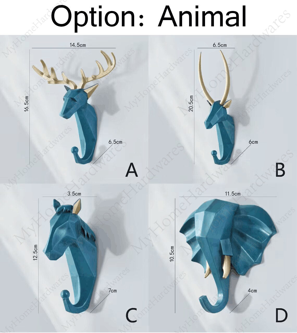 Animal Nordic Wall Hooks, Decorative Coat Hook, Elephant Moose Wall Hook, bag hanger hook, Bedroom Towel Wall Hook Coat Hangers Rack