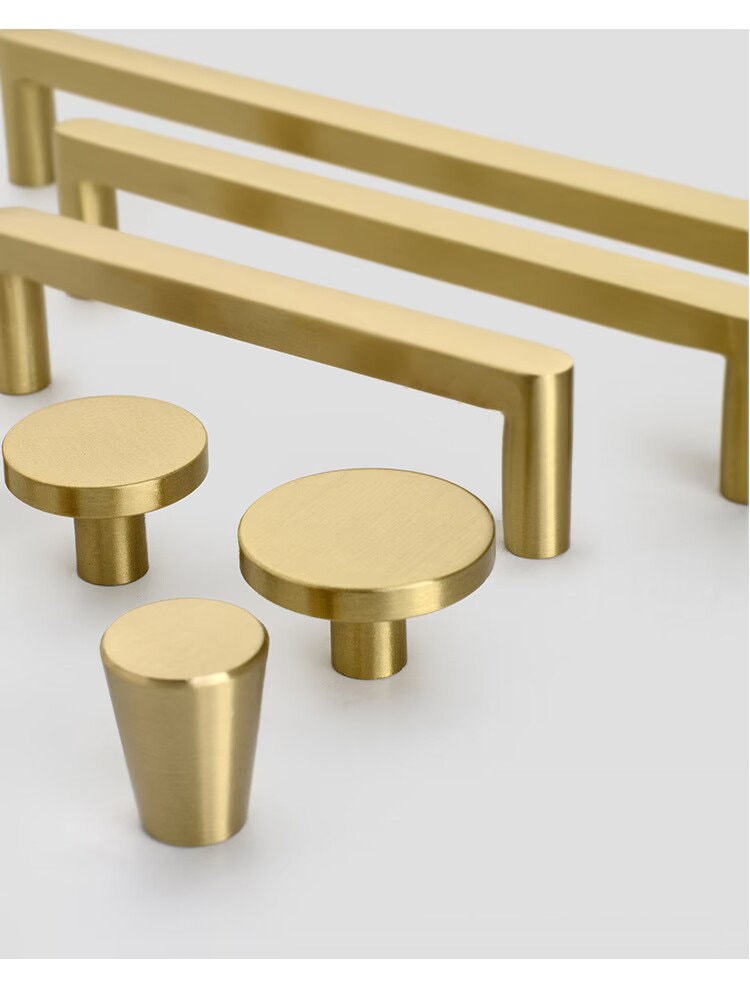 Minimalist Brass Drawer pulls, Cabinet Pulls Handles, Golden Dresser Knobs Handles Wardrobe handle pull Kitchen pull knob Furniture hardware