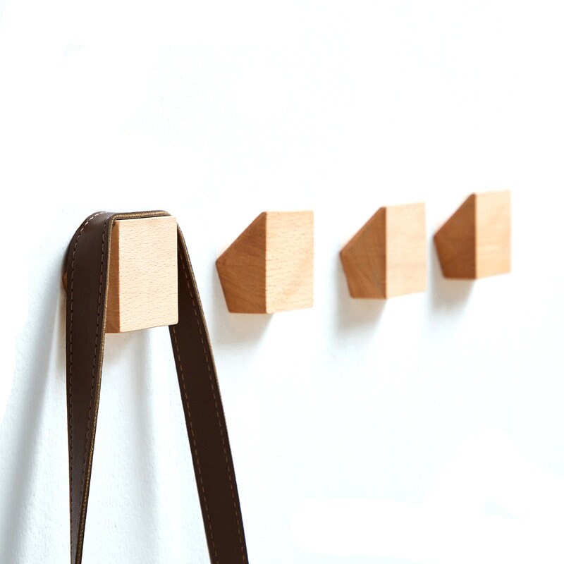 Nordic Wall Hooks, Handmade wall hook, Soild wood wall hook hanger, towel hook, bag hook, bedroom hook, cap hook, clothes hook